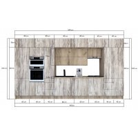 Bucatarie ZONE B COMBI 440 FRONT PAL K002 / decor K084